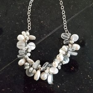 Silpada Coin Pearl and Quartz Sterling Silver Necklace